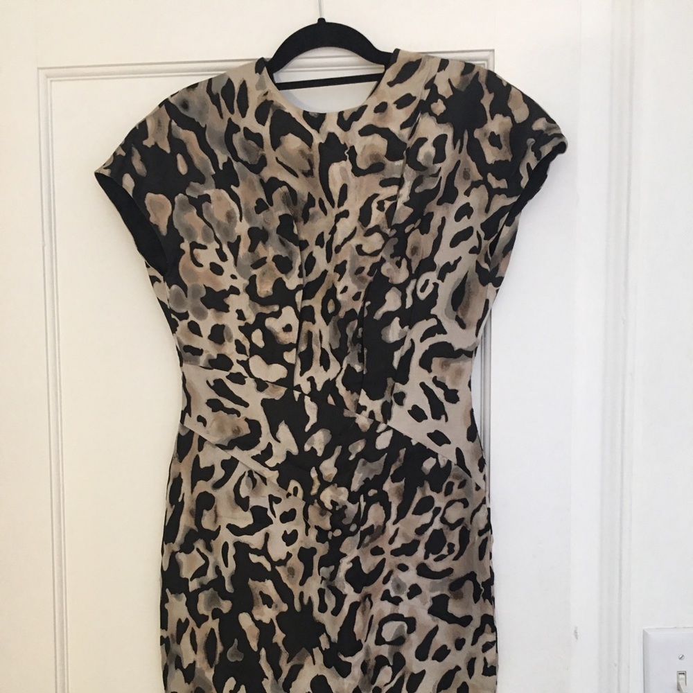 ESCADA Couture Leopard Print Jacquard Dress 36 4 S